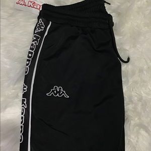 Black Kappa Slim Fit Joggers / Sweatpants